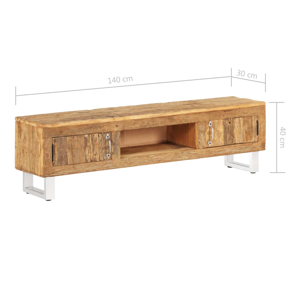 TV Stand Solid Reclaimed Wood 140x30x40 cm