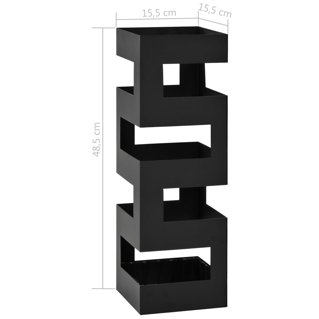 Umbrella Stand Steel Black