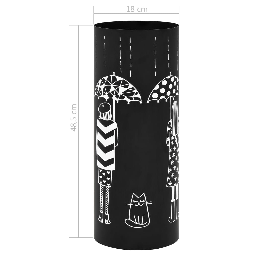 Umbrella Stand Women Steel Black