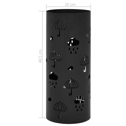 Umbrella Stand Umbrellas Steel Black