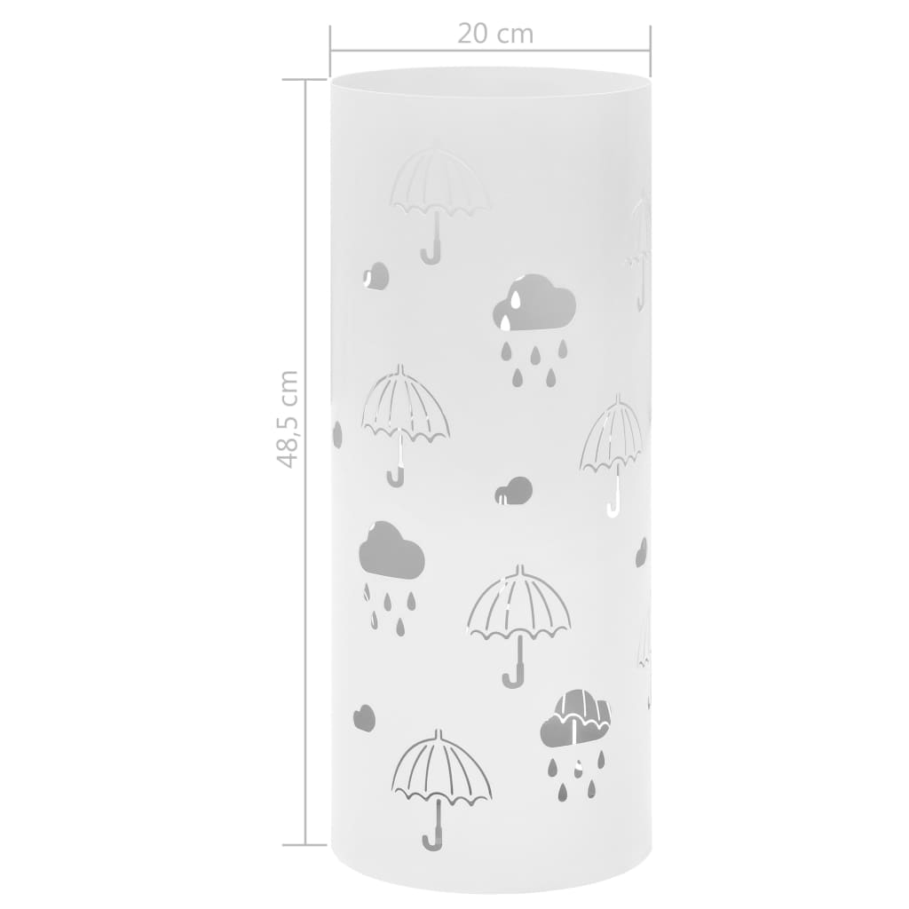 Umbrella Stand Umbrellas Steel White