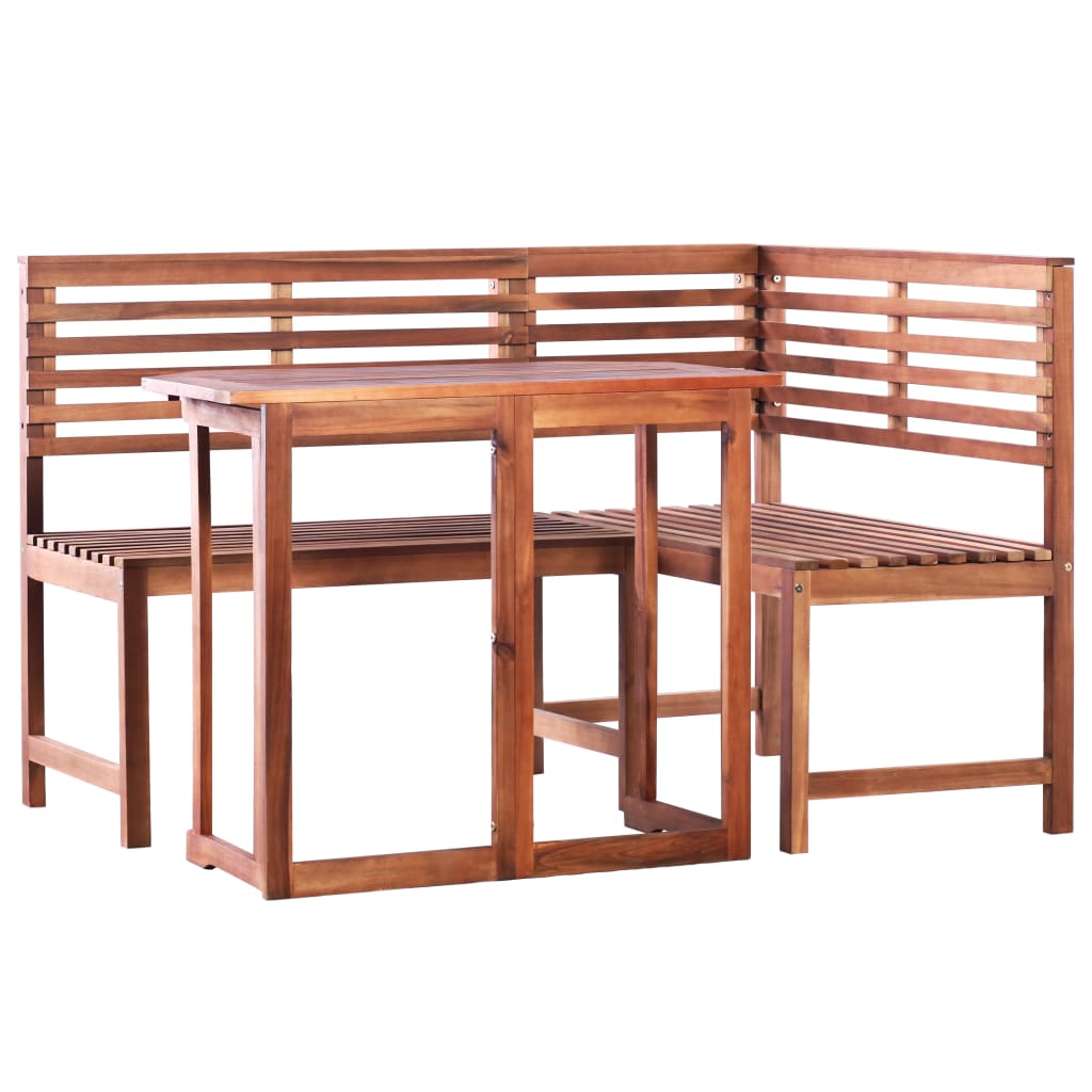 2 Piece Bistro Set Solid Acacia Wood