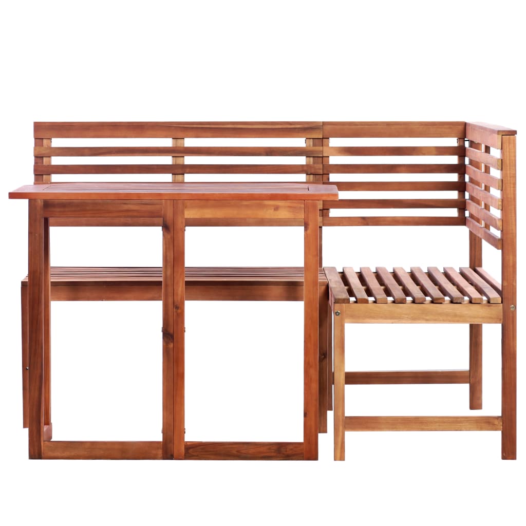 2 Piece Bistro Set Solid Acacia Wood