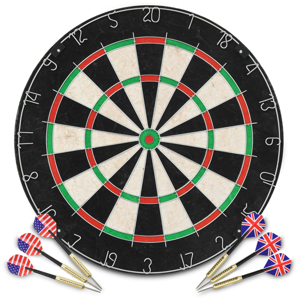 Professional Dart Set with Dartboard and Surround Sisal Steel