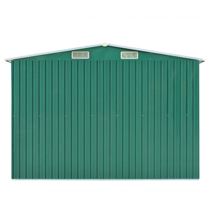 Garden Shed 257x298x178 cm Metal Green