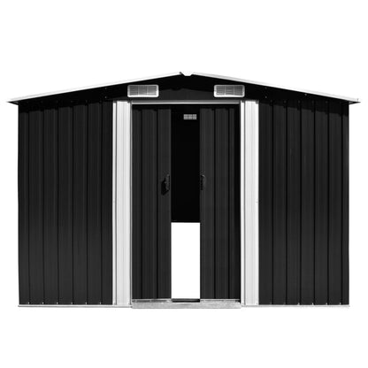 Garden Shed 257x580x181 cm Metal Anthracite