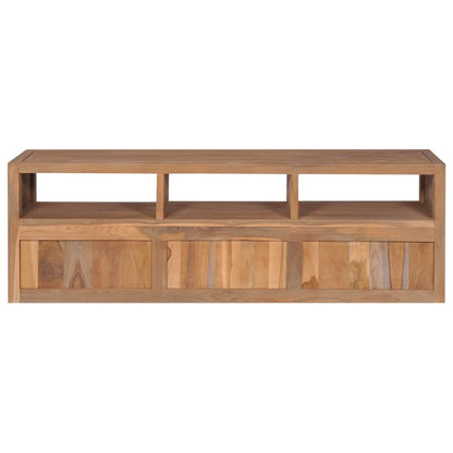 TV Cabinet Solid Teak Wood with Natural Finish 120x30x40 cm