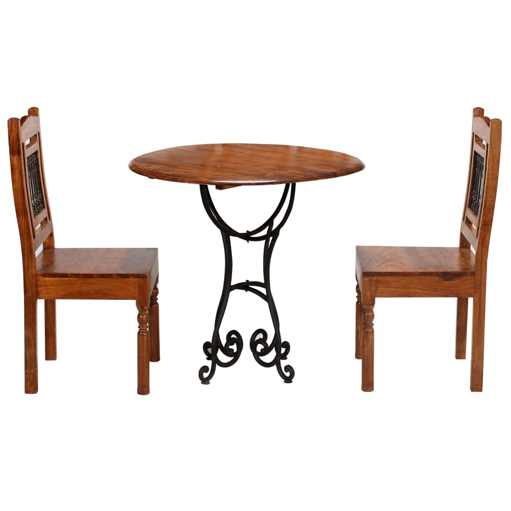 Bistro Set 3 Pieces Solid Acacia Wood