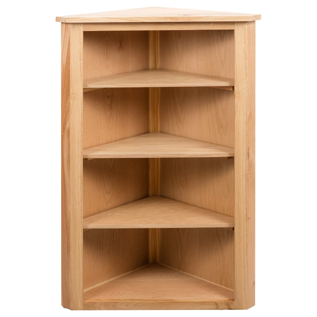 Corner Shelf 59x36x100 cm Solid Oak Wood