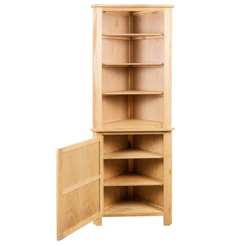 Corner Cabinet 59x36x180 cm Solid Oak Wood