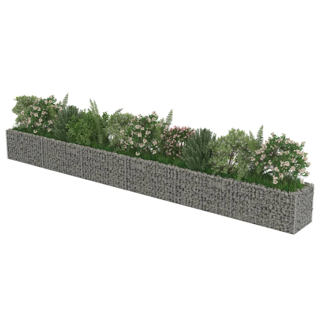 Gabion Raised Bed Galvanised Steel 540x50x50 cm