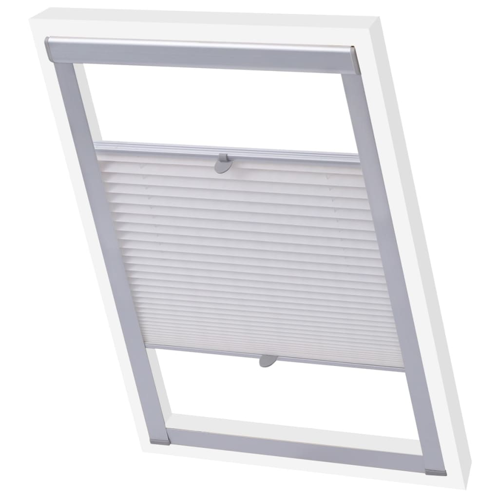 Pleated Blind White PK06