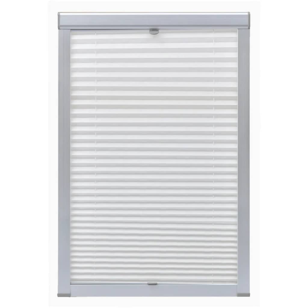 Pleated Blind White PK06