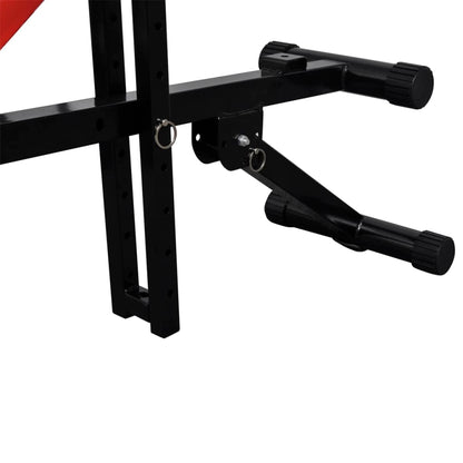 Adjustable Sit-up Bench with Barbell and Dumbbell Set 60.5 kg