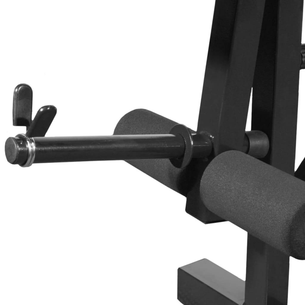 Workout Bench with Weight Rack, Barbell and Dumbbell Set 30.5kg