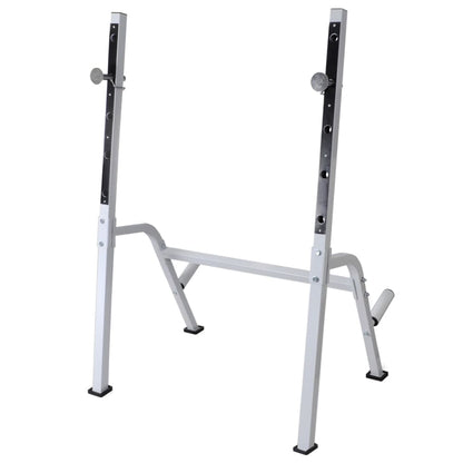 Workout Bench with Weight Rack, Barbell and Dumbbell Set 90 kg