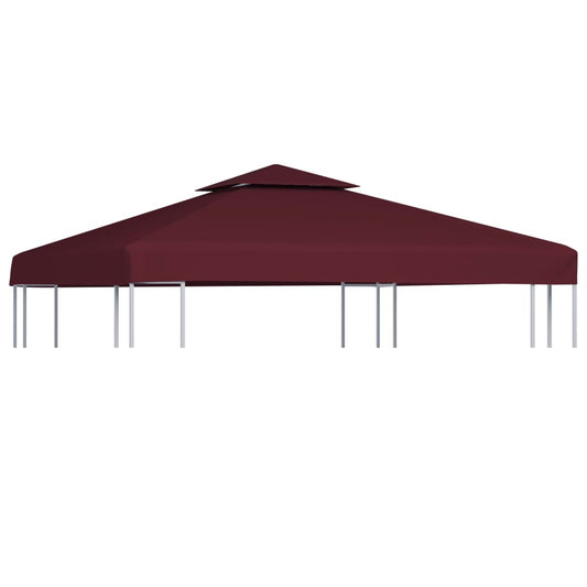 2-Tier Gazebo Top Cover 310 g/m² 3x3 m Bordeaux