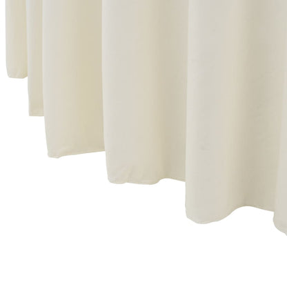 2 pcs Stretch Table Covers with Skirt 180x74 cm Cream