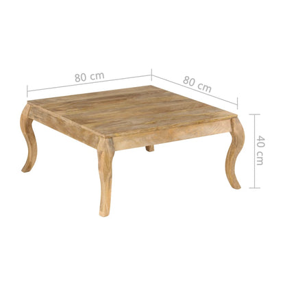 Coffee Table 80x80x40 cm Solid Mango Wood