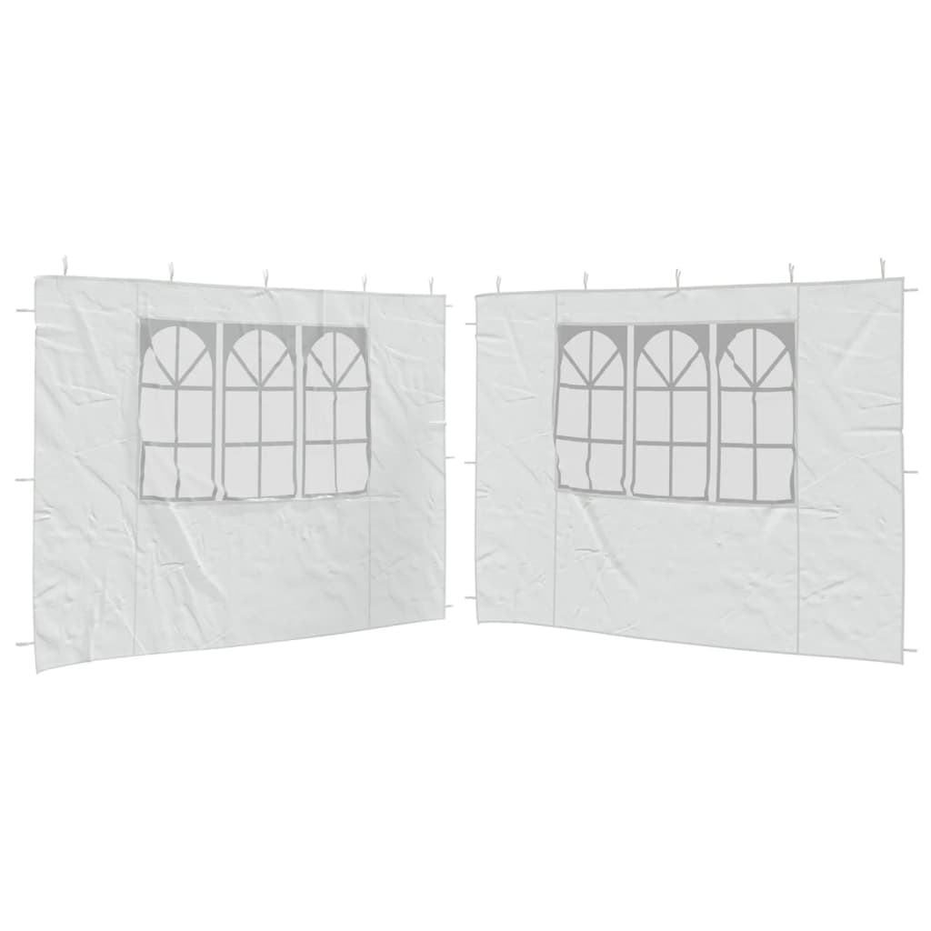 Party Tent Sidewall 2 pcs with Window PE White