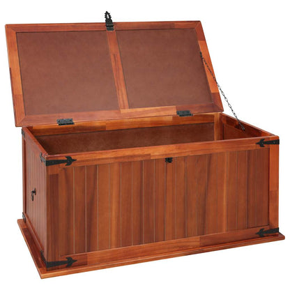 Storage Chest 79x34x32 cm Solid Acacia Wood