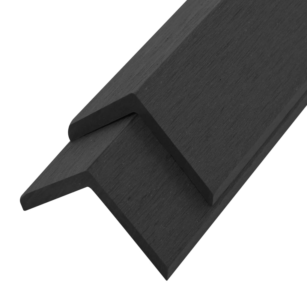 5 pcs Decking Angle Trims WPC 170 cm Black