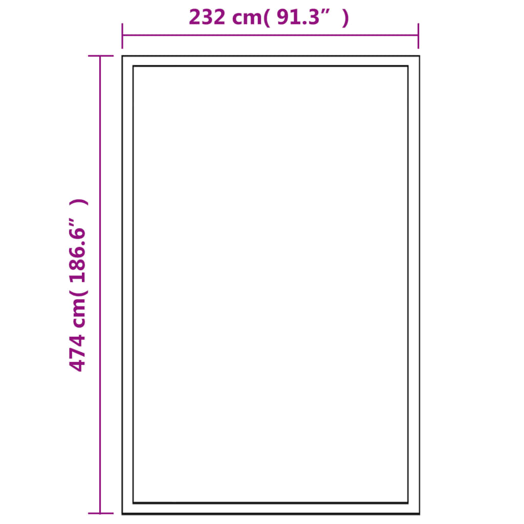 Greenhouse Aluminium 481x250x195 cm 23.44 m³