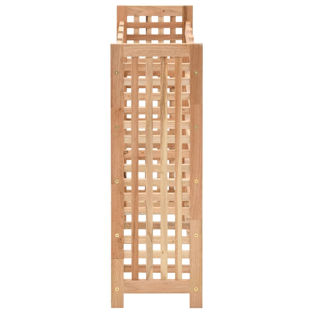 Wine Rack for 25 Bottles Solid Walnut Wood 63x25x73 cm