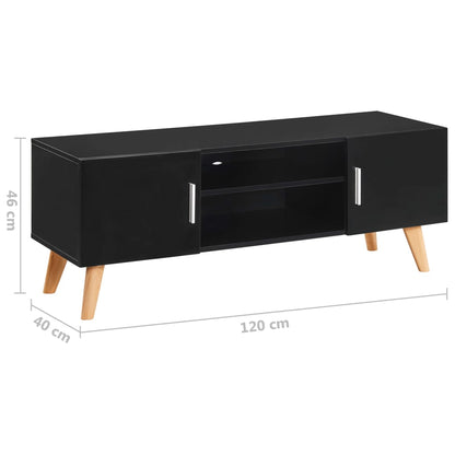 TV Cabinet Black 120x40x46 cm MDF