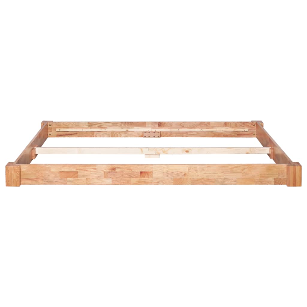 Bed Frame Solid Oak Wood 160x200 cm