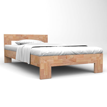 Bed Frame without Mattress Solid Oak Wood 160x200 cm