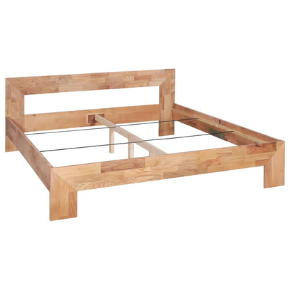 Bed Frame without Mattress Solid Oak Wood 160x200 cm