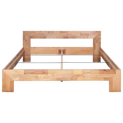 Bed Frame without Mattress Solid Oak Wood 160x200 cm