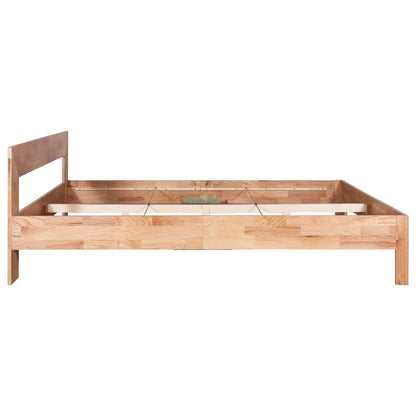 Bed Frame without Mattress Solid Oak Wood 160x200 cm