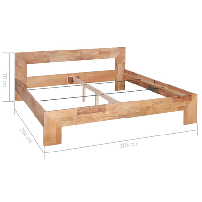 Bed Frame without Mattress Solid Oak Wood 160x200 cm