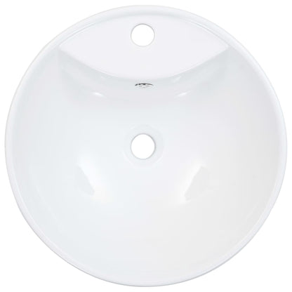 Wash Basin with Overflow 46.5x18 cm Ceramic White