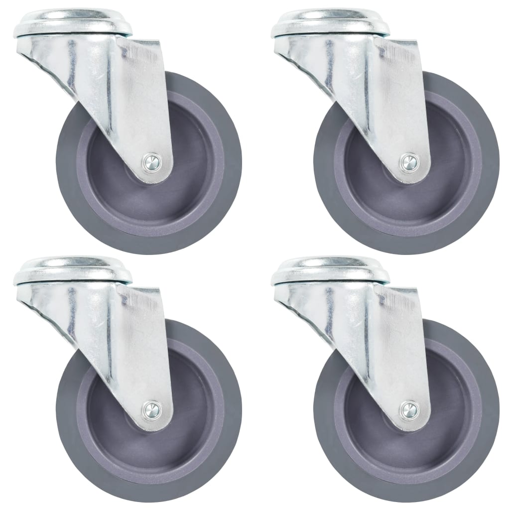 Bolt Hole Swivel Casters 4 pcs 75 mm