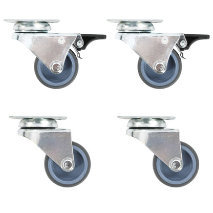 Twin-wheel Swivel Casters 4 pcs 50 mm