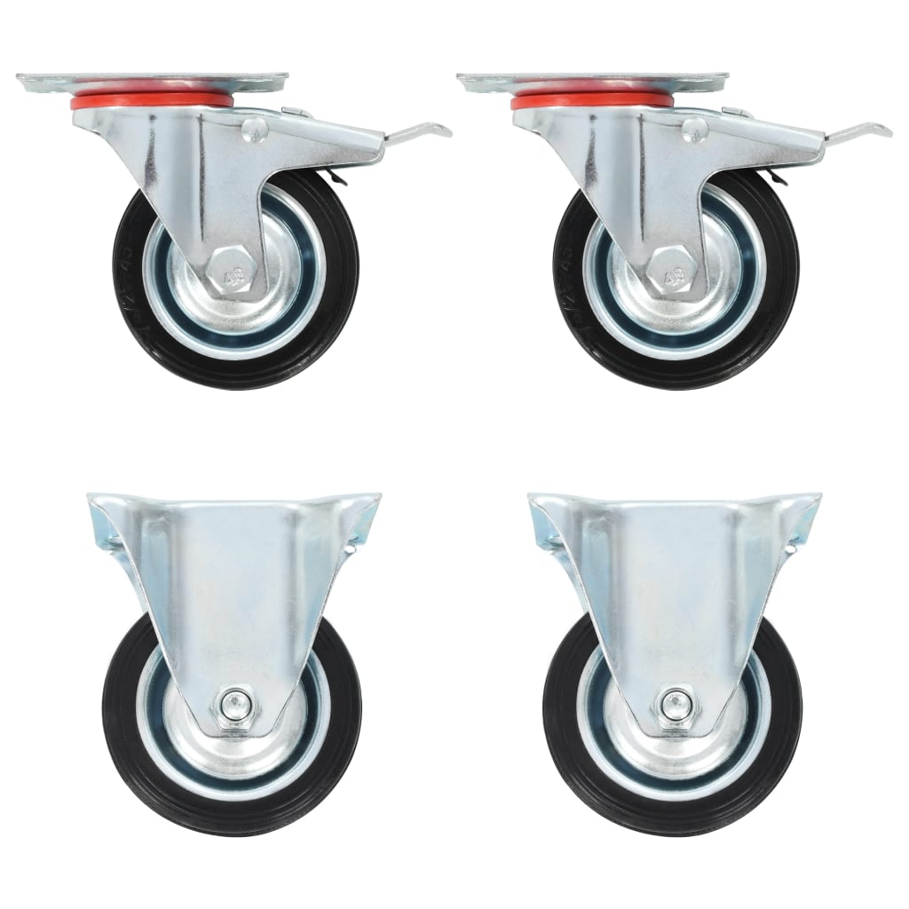 Casters 4 pcs 75 mm