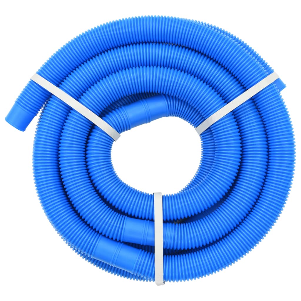 Pool Hose with Clamps Blue 38 mm 6 m