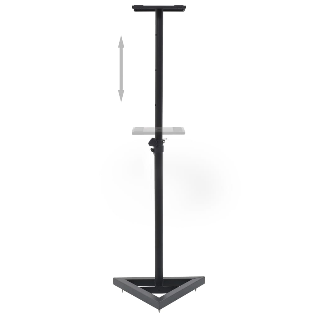 Studio Monitor Speaker Stands 2 pcs Black Steel