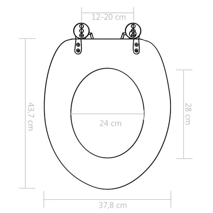 WC Toilet Seat with Lid MDF Muschel Design