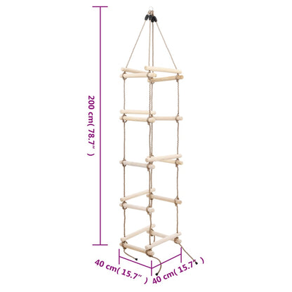 Kids Rope Ladder 200 cm Wood