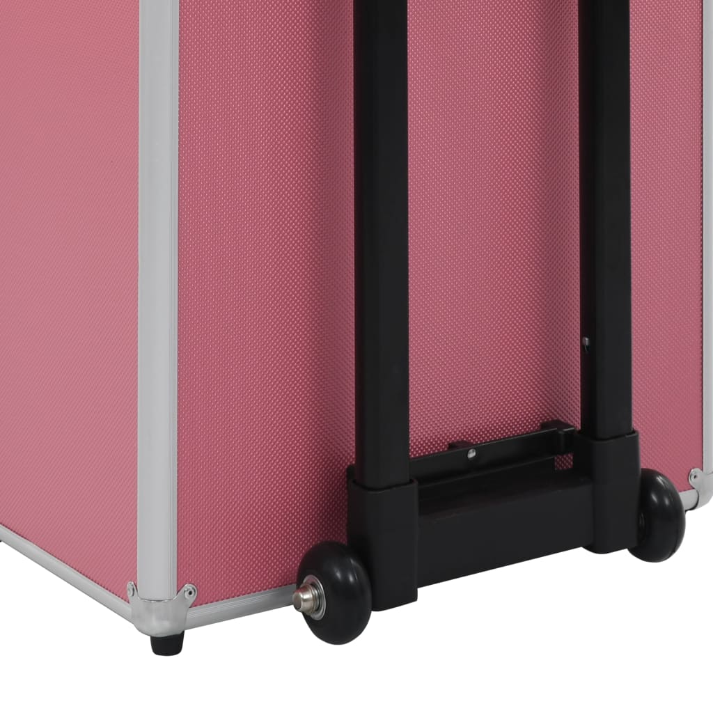 Make-up Trolley Aluminium Pink