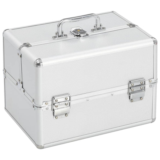 Make-up Case 22x30x21 cm Silver Aluminium