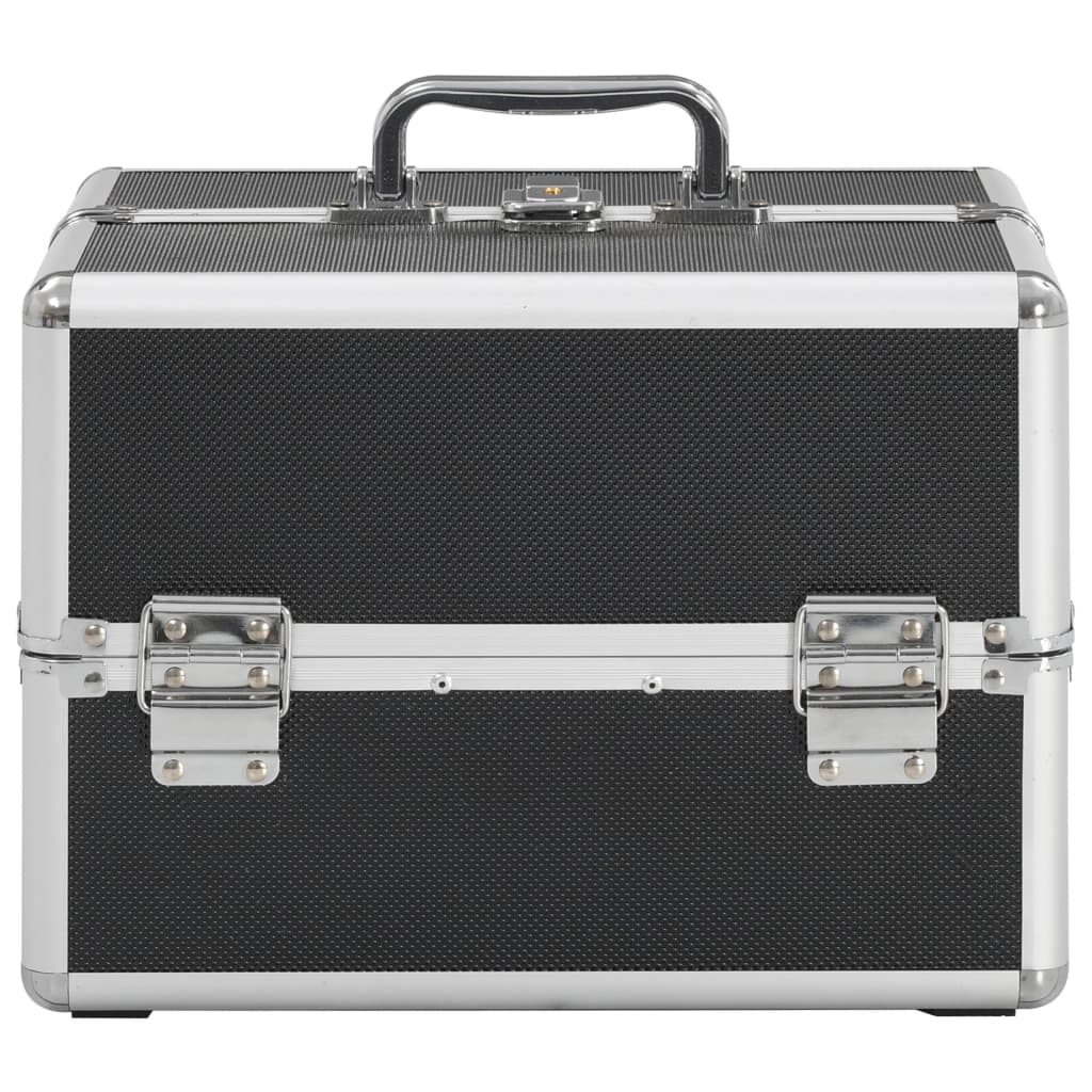 Make-up Case 22x30x21 cm Black Aluminium