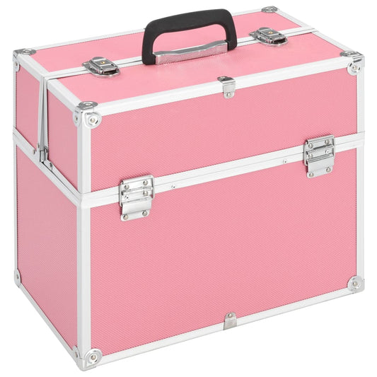 Make-up Case 37x24x35 cm Pink Aluminium