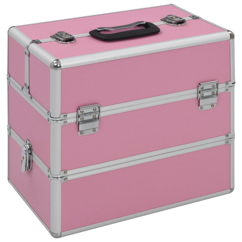 Make-up Case 37x24x35 cm Pink Aluminium