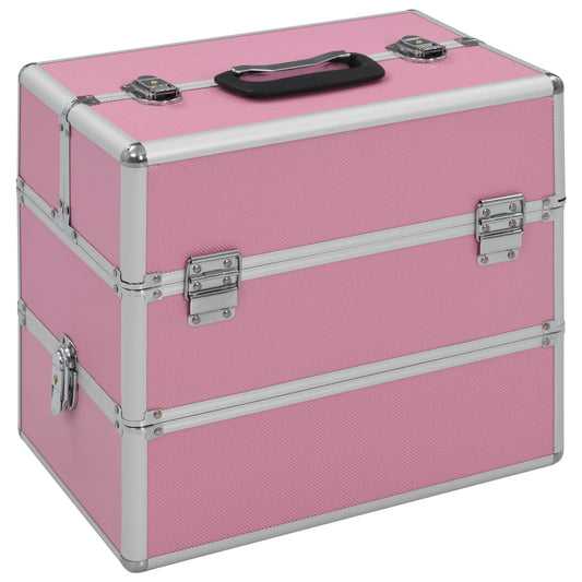 Make-up Case 37x24x35 cm Pink Aluminium