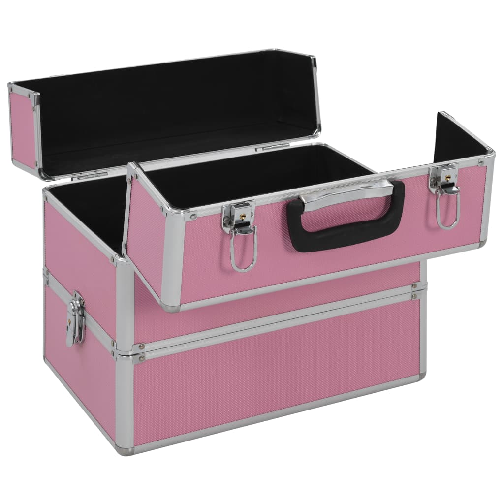 Make-up Case 37x24x35 cm Pink Aluminium